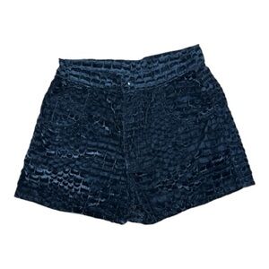 Elegant Vintage 80s 90s Black Snake Skin Pattern Shorts Juniors Size 5